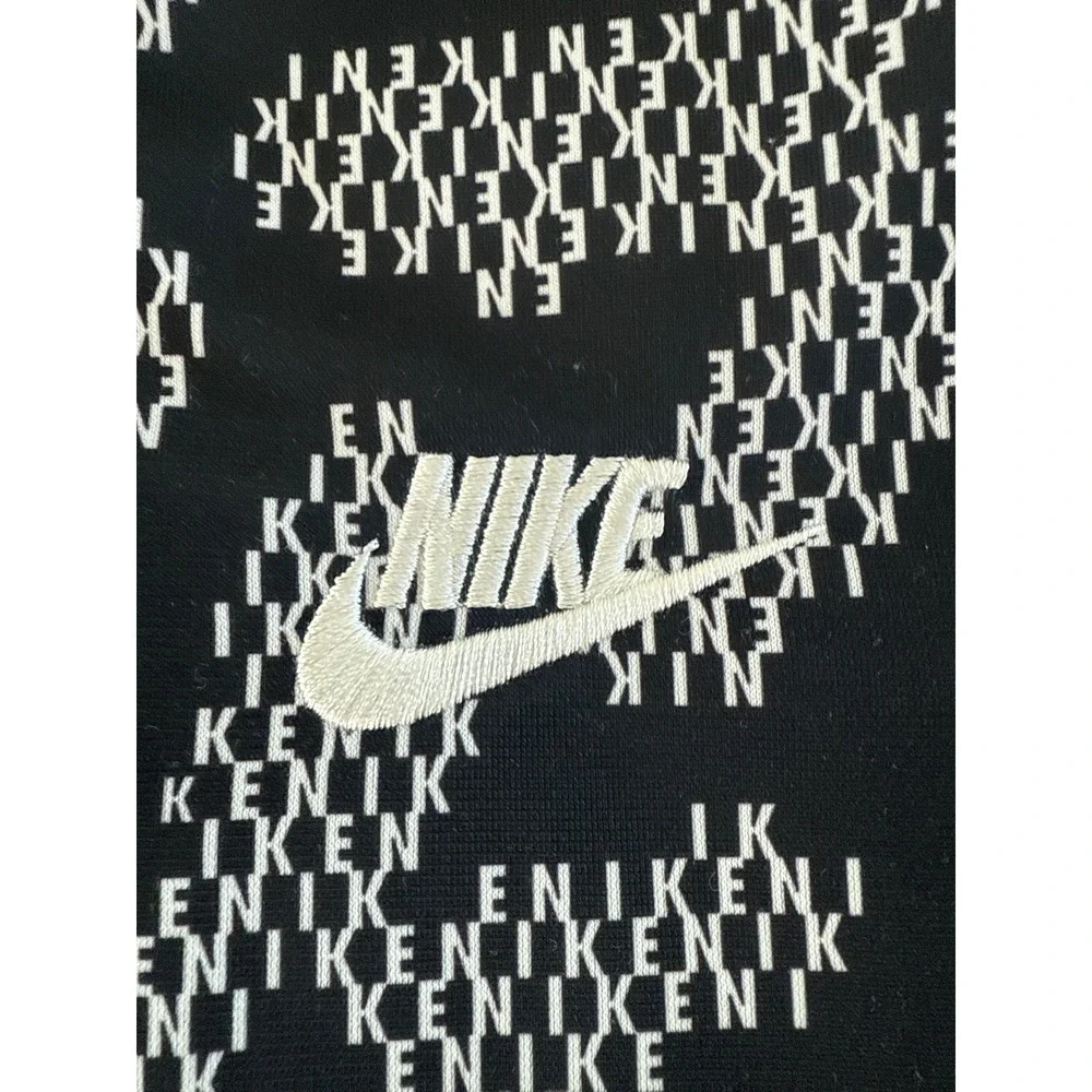 Nike Sportswear Girls' XL Black & White Floral Short Sleeve Dress DM8212 Zip‎